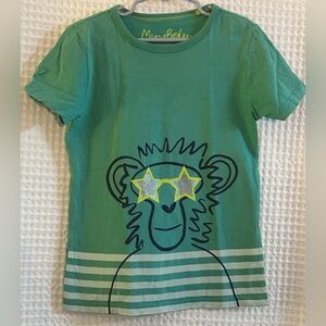 Mini Boden Green Monkey Star Glasses T-Shirt